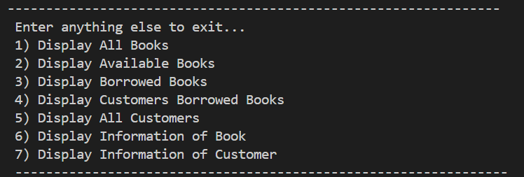 Library Management System Screen 3