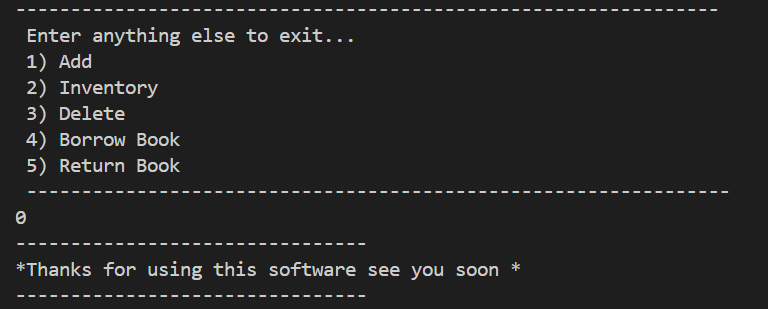 Library Management System Screen 7